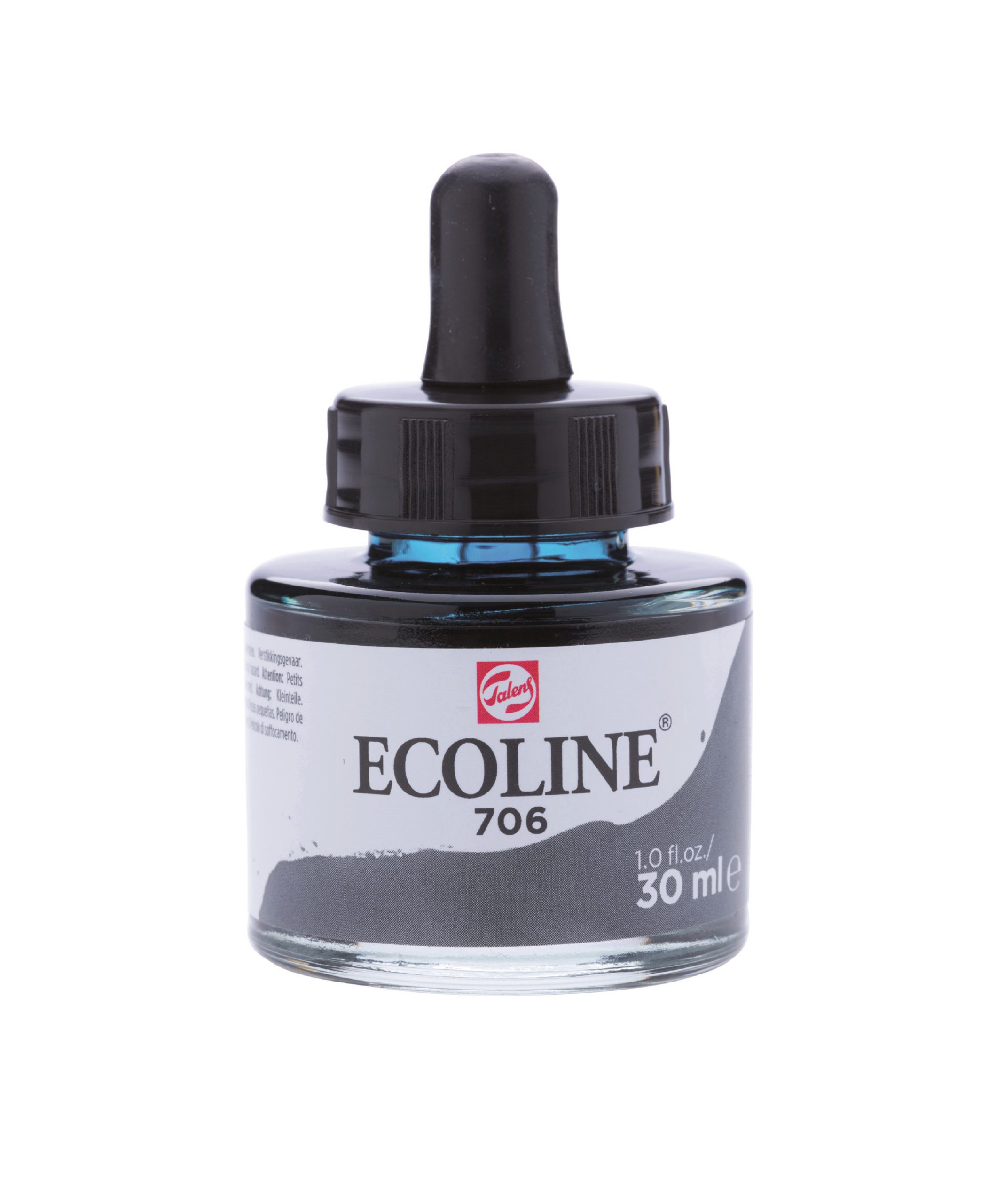 Tinta Aquarela Ecoline Talens 30ml 706 Deep Grey