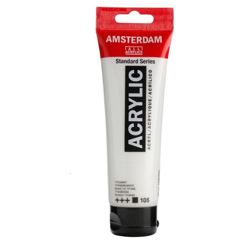 Tinta Acrílica Amsterdam 120ml 105 Titanium White