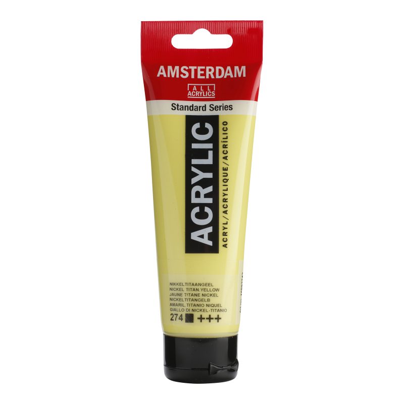 Tinta Acrílica Amsterdam 120ml 274 Nick Titanium Yellow