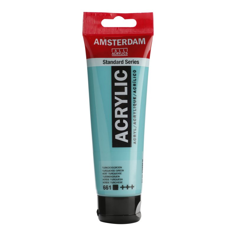 Tinta Acrílica Amsterdam 120ml 661 Turquoise Green