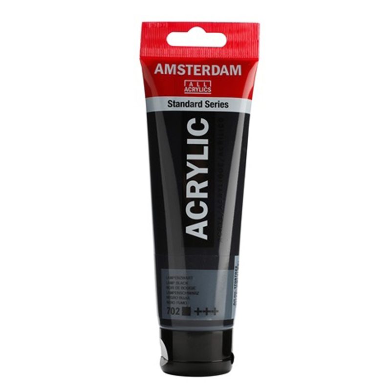 Tinta Acrílica Amsterdam 120ml 702 Lamp Black