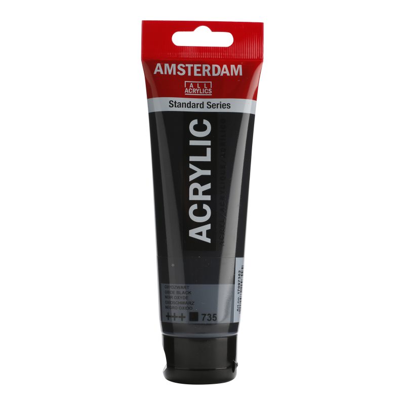 Tinta Acrílica Amsterdam 120ml 735 Oxide Black