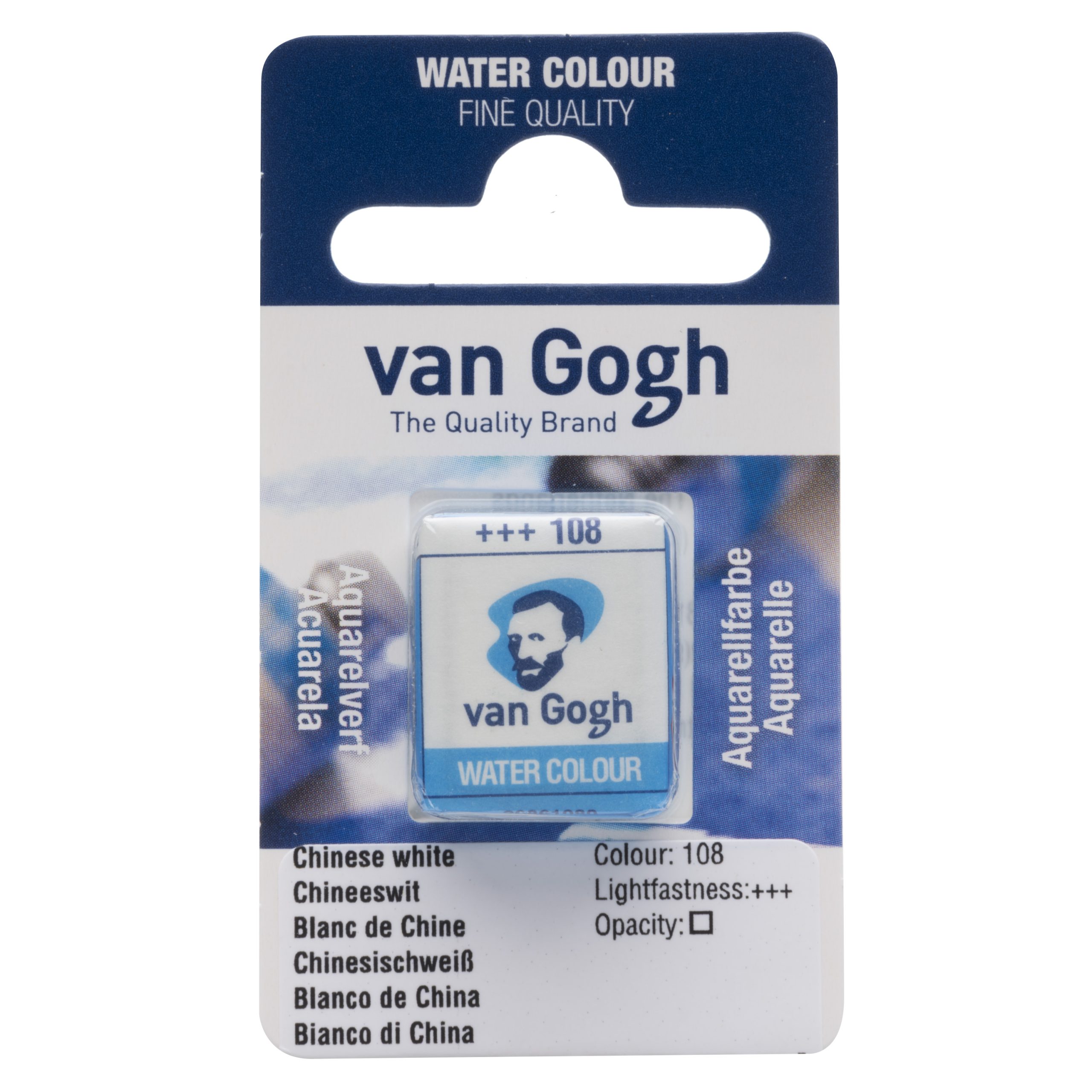 Tinta Aquarela Van Gogh Pastilha 108 Chinese White