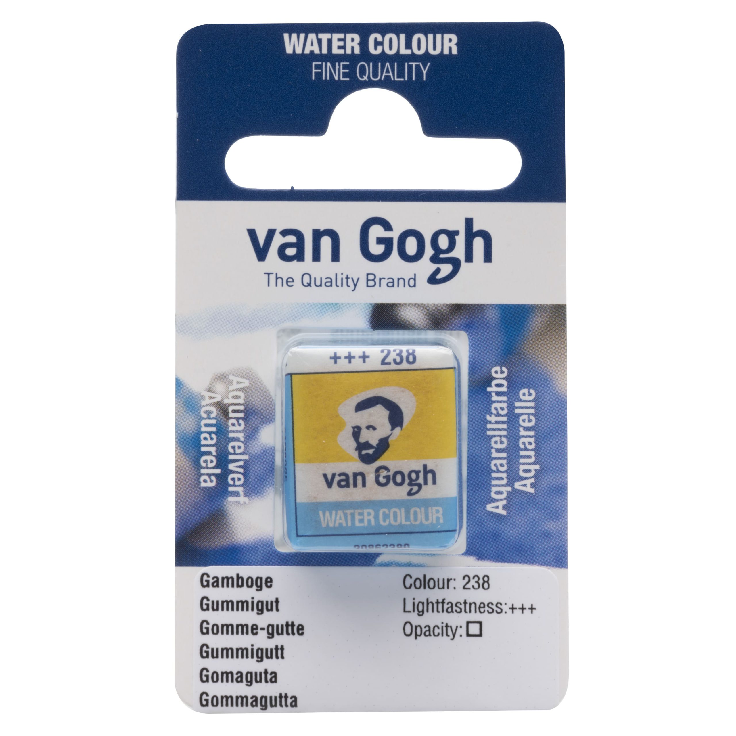 Tinta Aquarela Van Gogh Pastilha 238 Gamboge