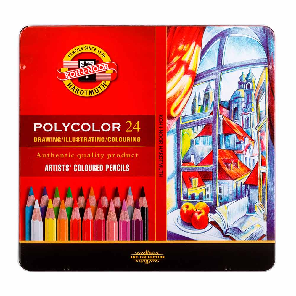 estojo 24 lápis de cor artístico profissional Koh-I-Noor