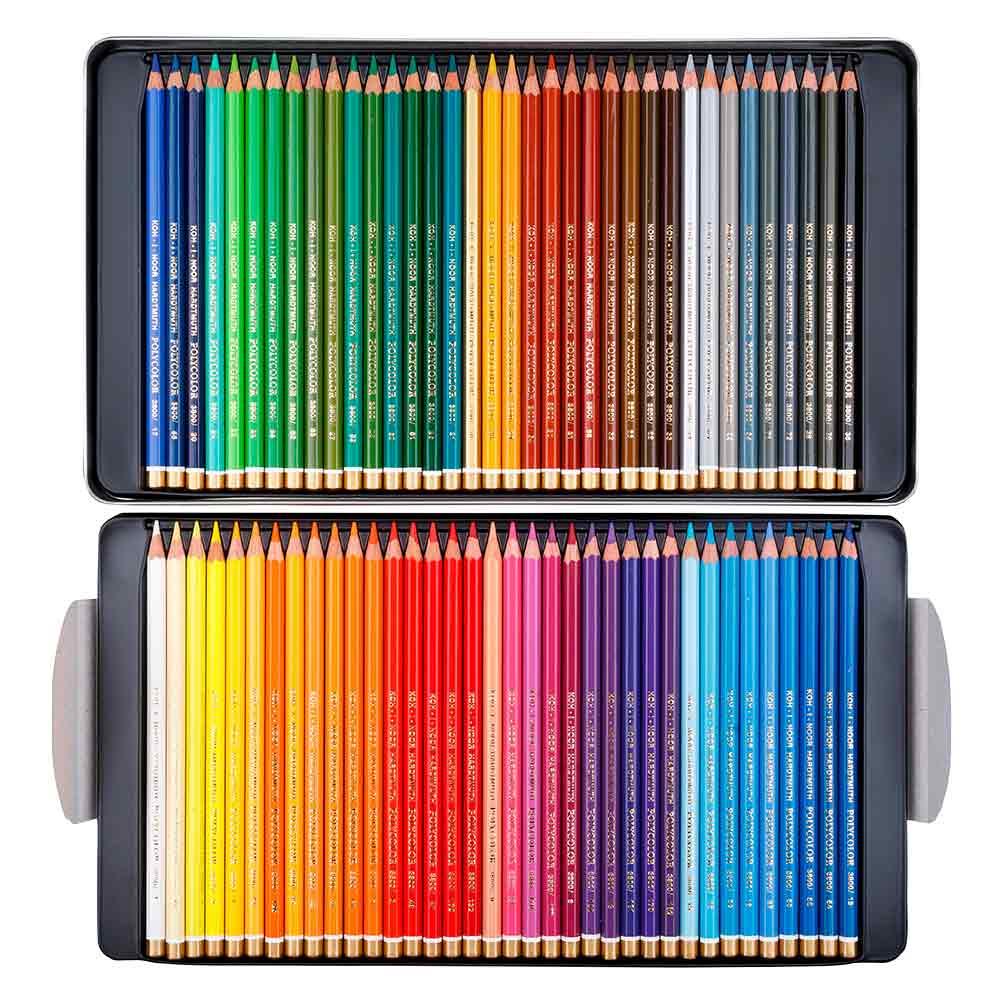 Estojo de 72 cores polycolor koh-i-noor