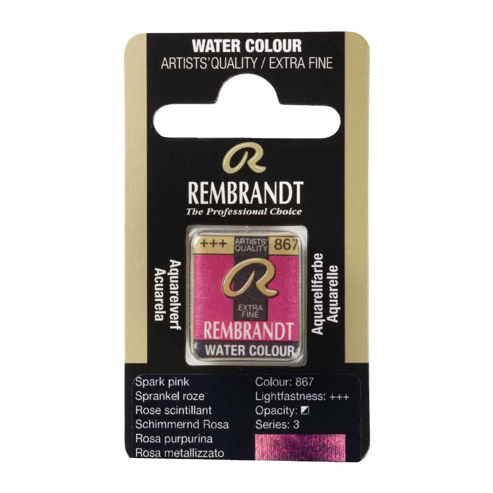 aquarela em pastilha na cor sparkle pink 867 rembrandt da marca royal talens