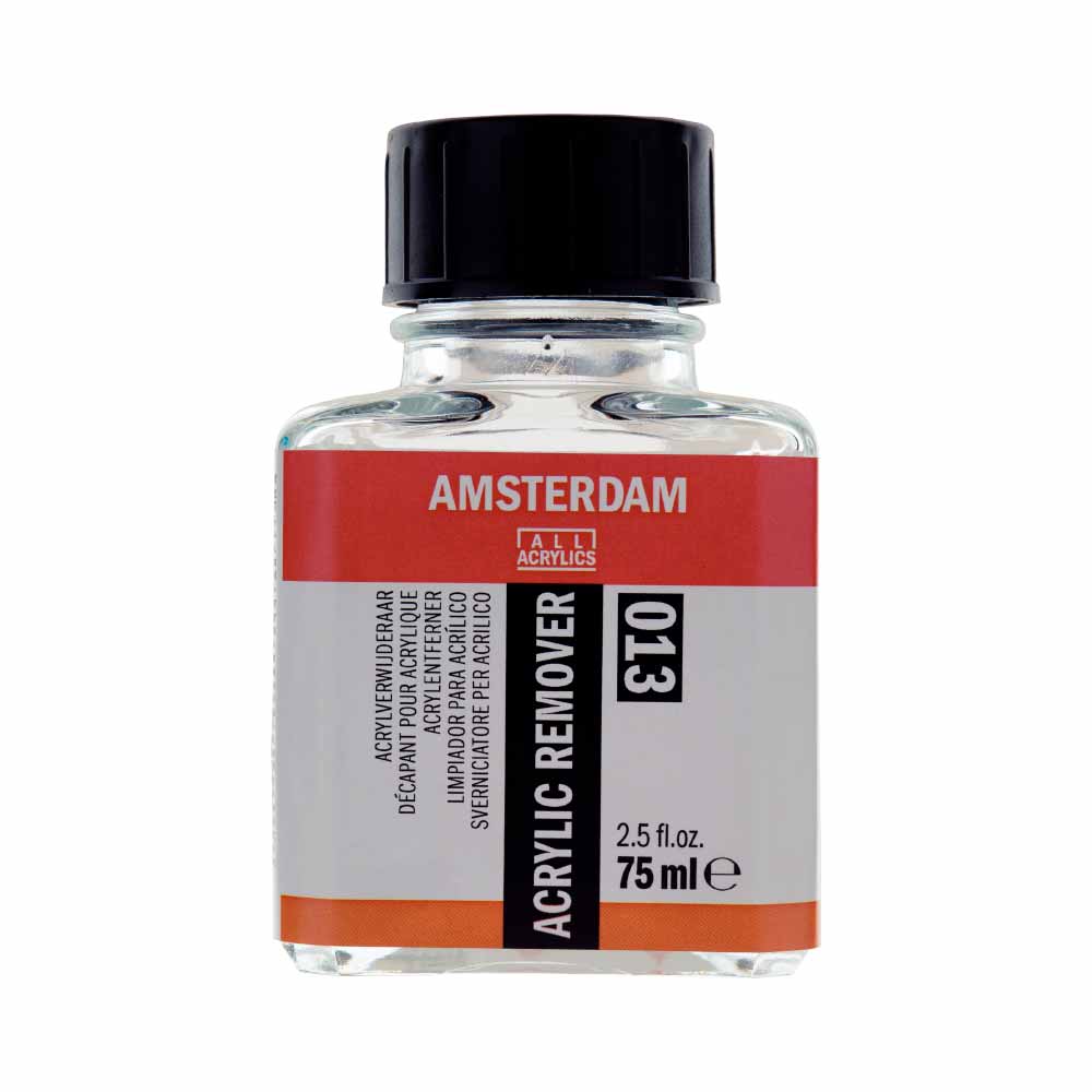 Removedor Acrílico Amsterdam 75ml – remoção eficaz de tinta acrílica com segurança, ideal para artistas e profissionais.