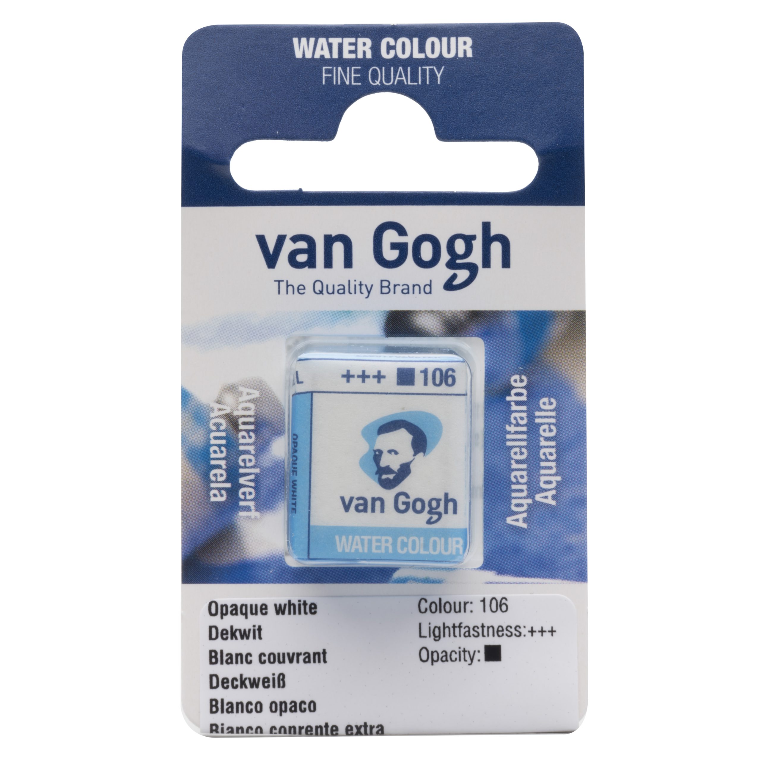 Tinta Aquarela Van Gogh Pastilha 106 Opaque white