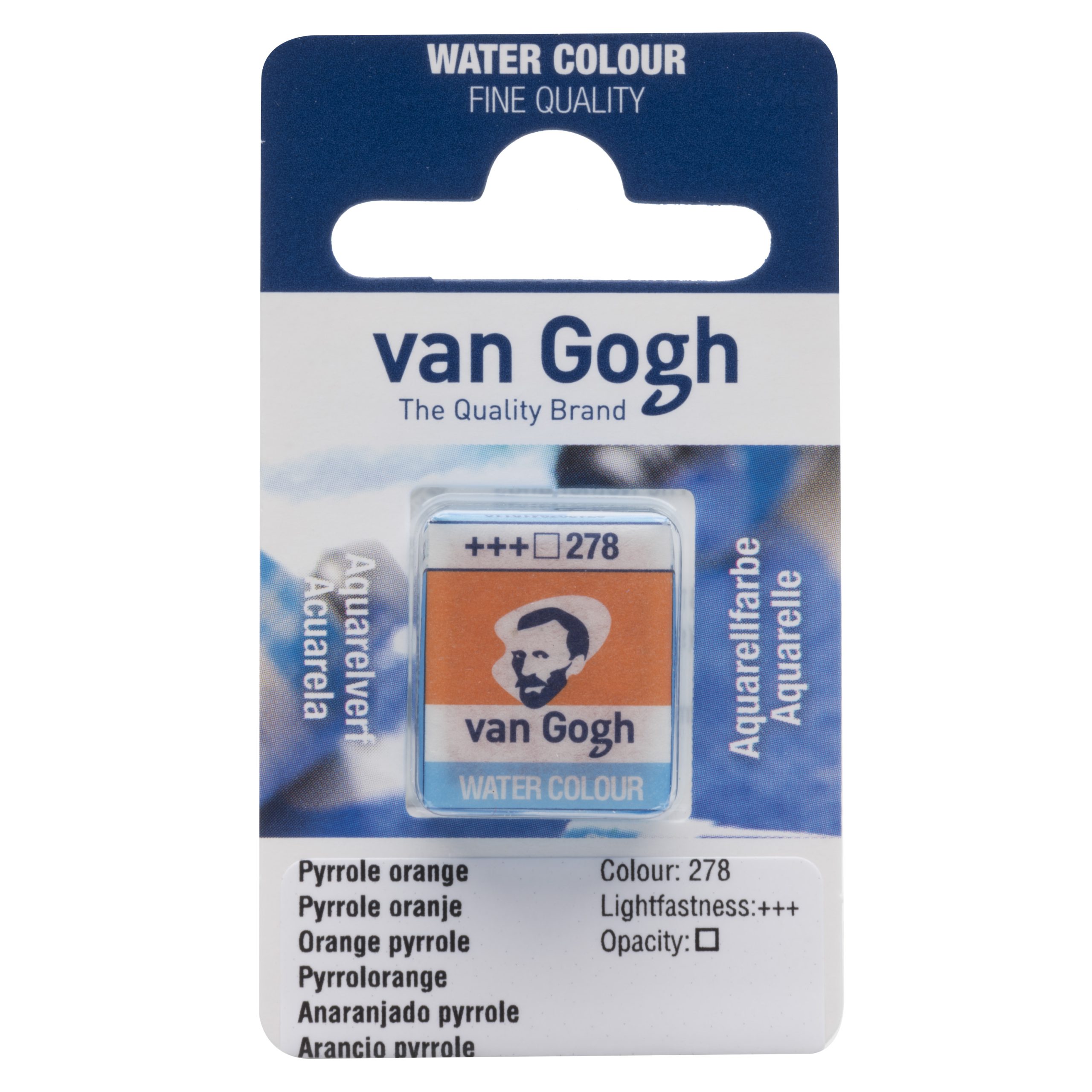 Tinta Aquarela Van Gogh Pastilha 278 Pyrrole orange