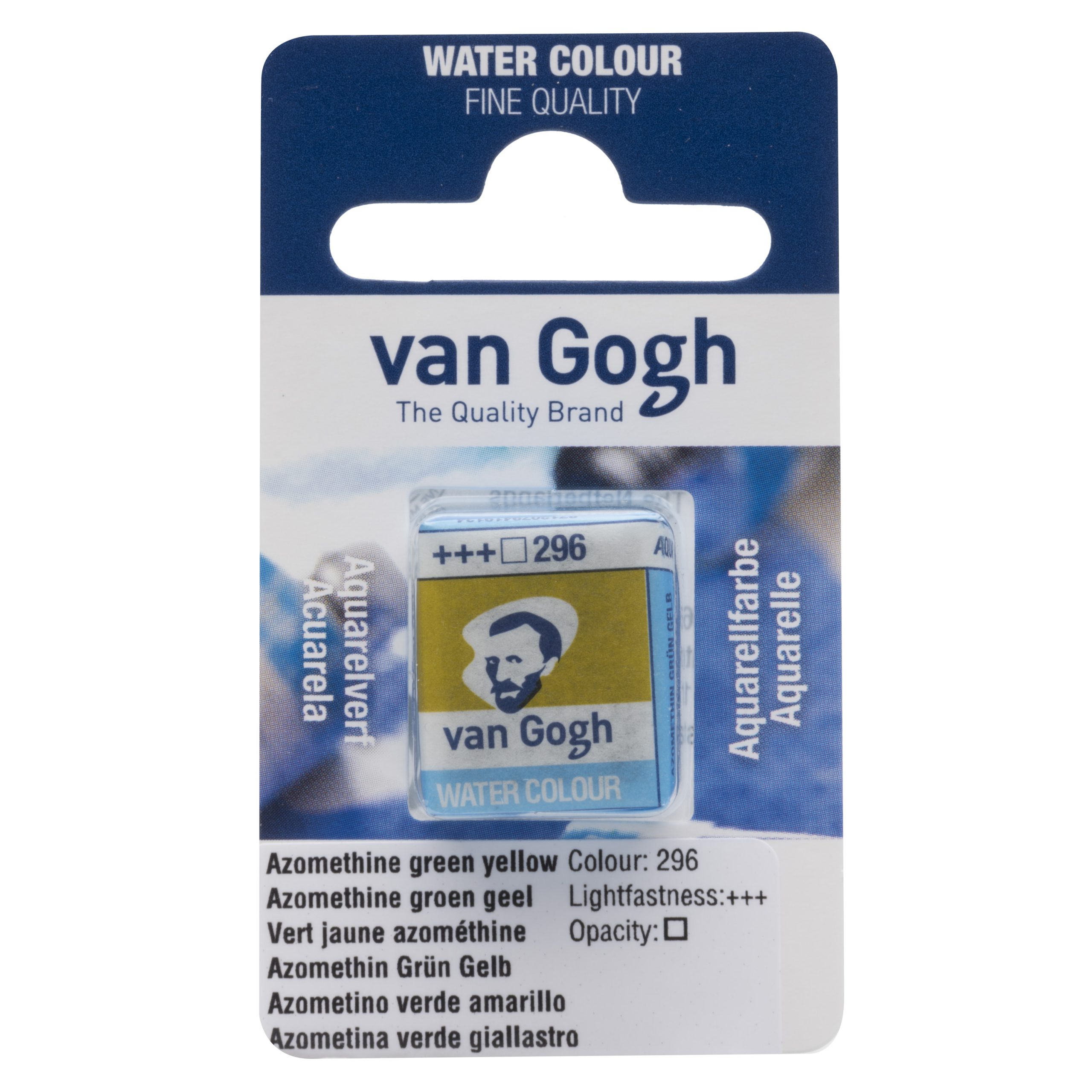 Tinta Aquarela Van Gogh Pastilha 296 Azomethine Green Yellow