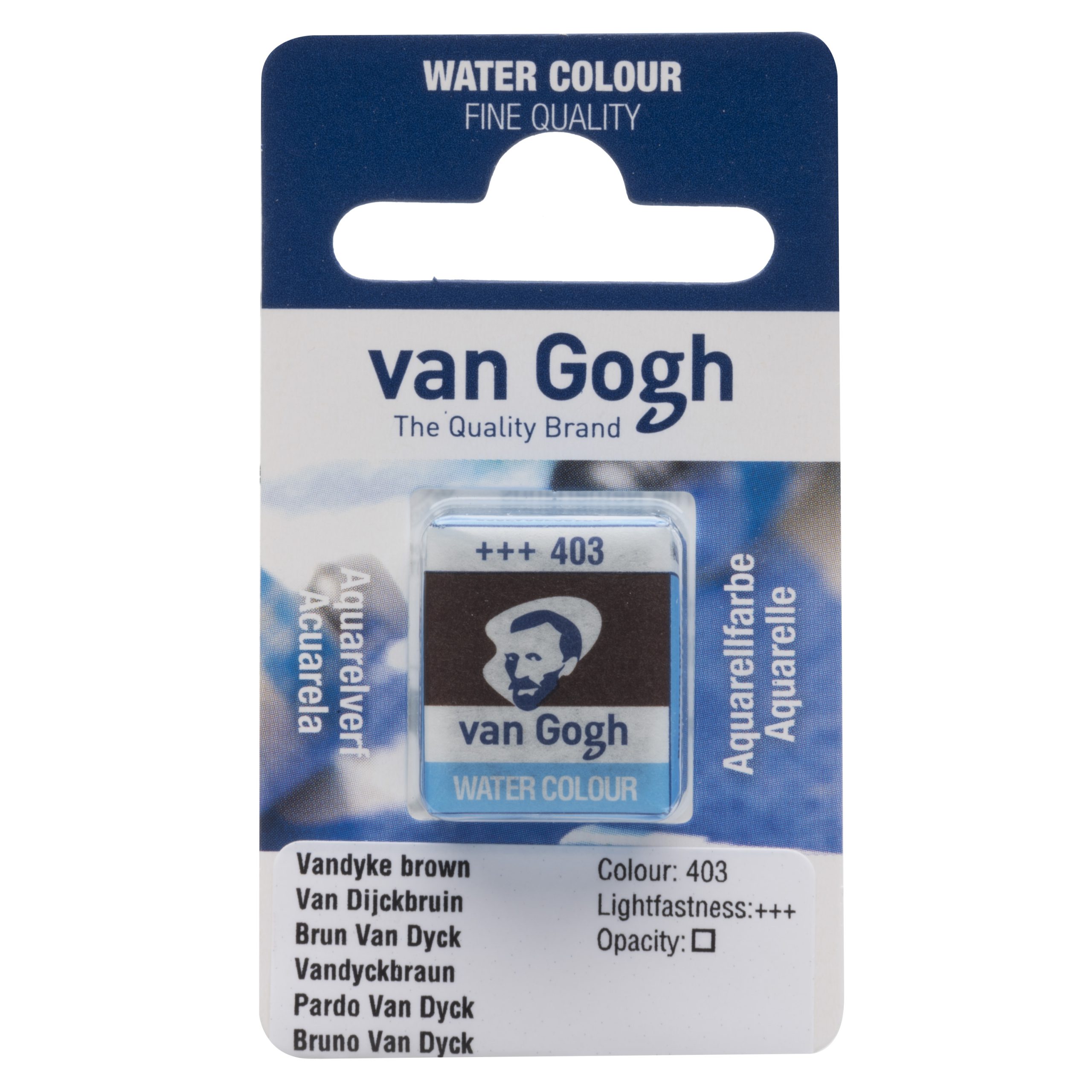 Tinta Aquarela Van Gogh Pastilha 403 Vandyke Brown