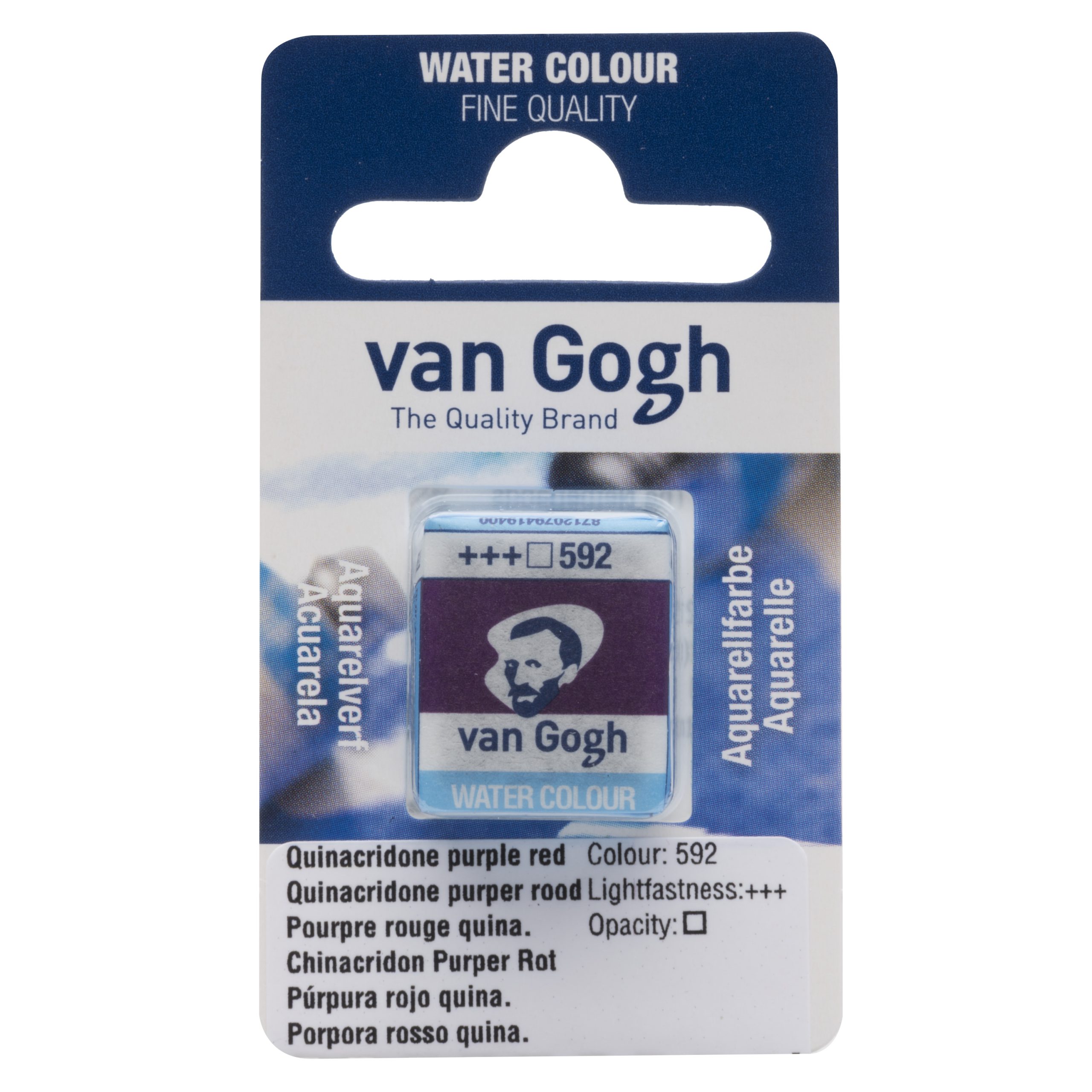 Tinta Aquarela Van Gogh Pastilha 592 Quina Purple Red