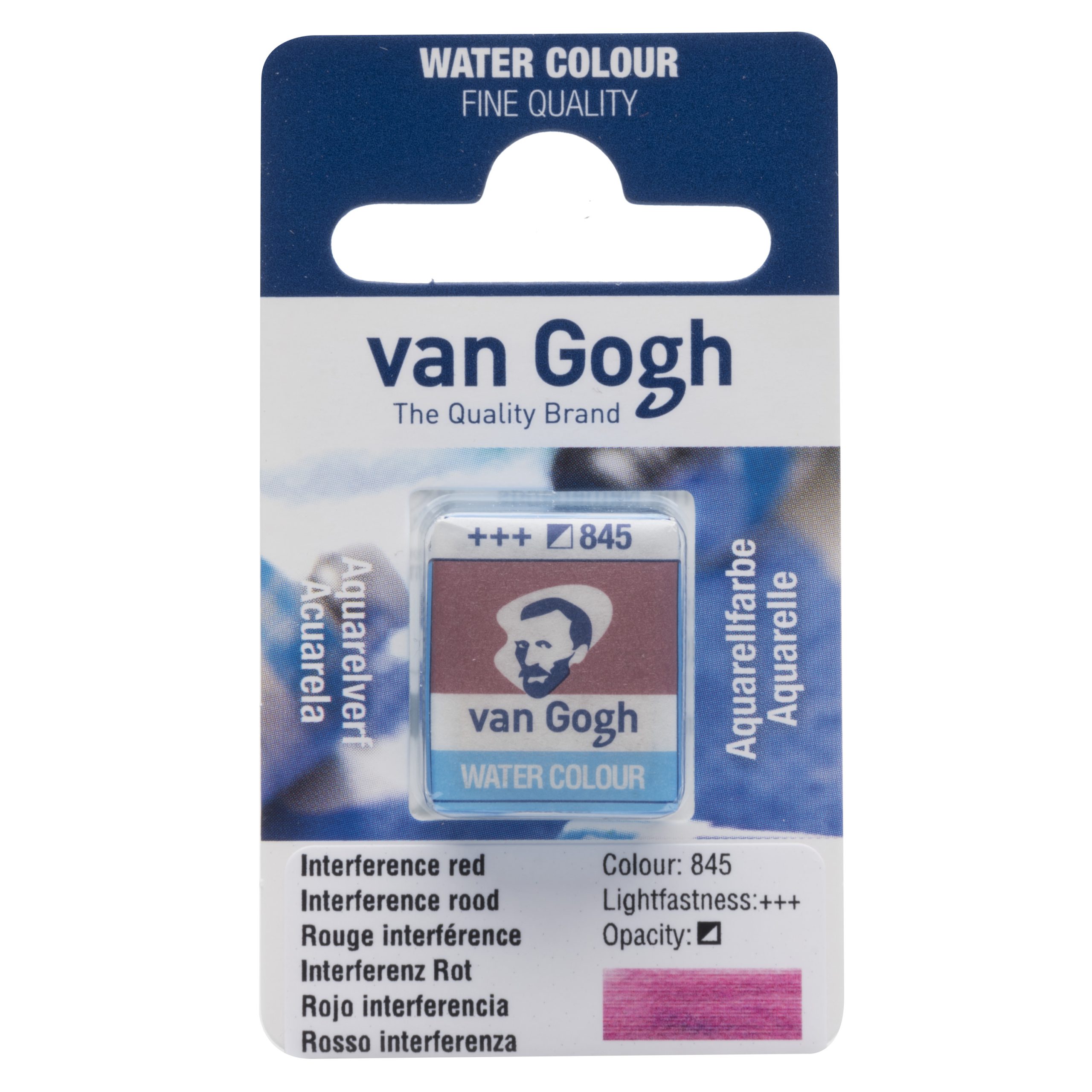 Tinta Aquarela Van Gogh Pastilha 845 Interference Red