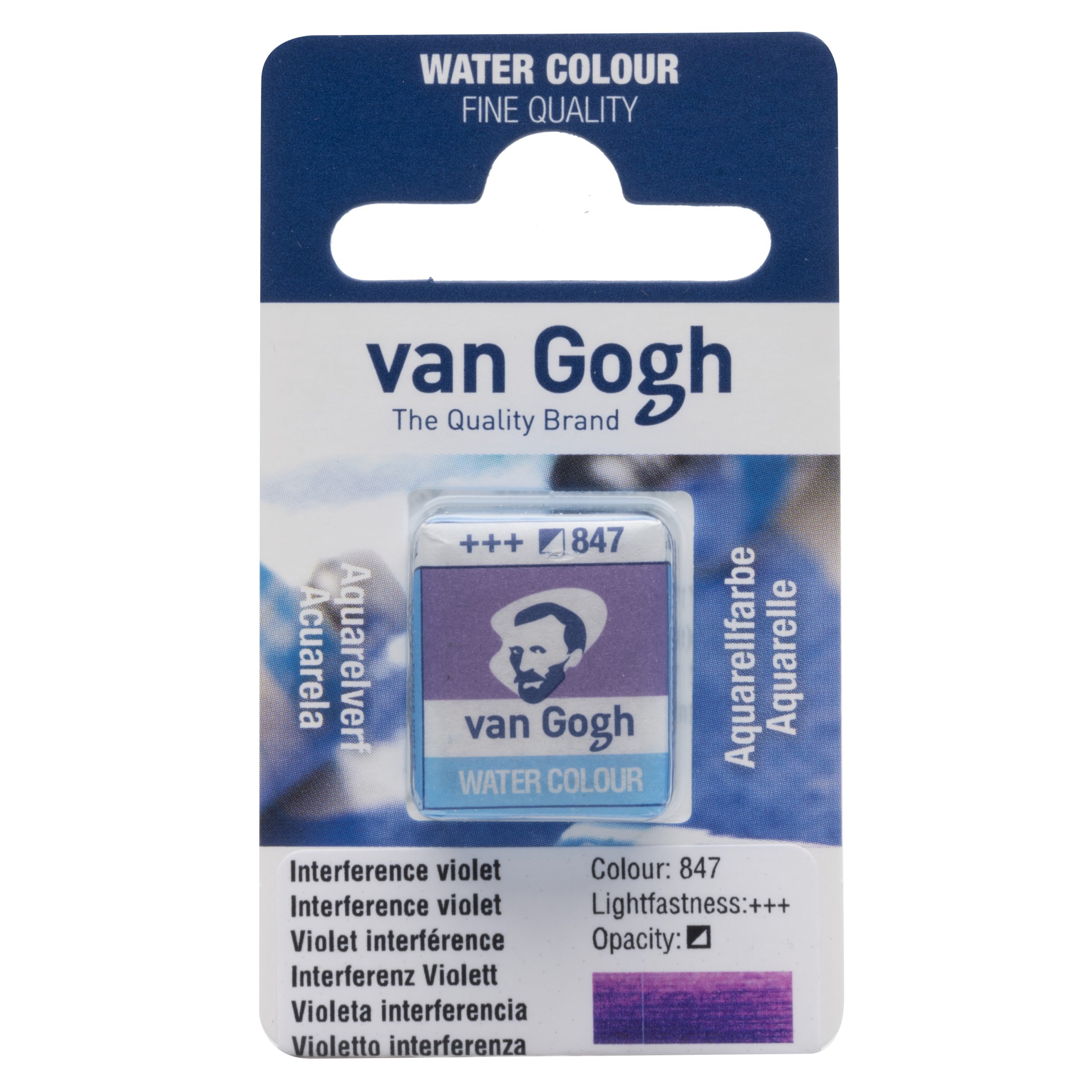 Tinta Aquarela Van Gogh Pastilha 847 Interference Violet