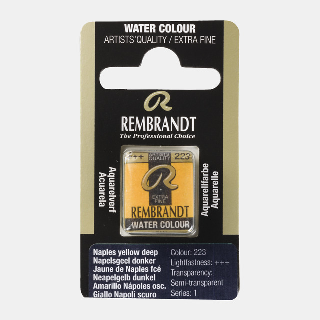 Tinta Aquarela em Pastilha Rembrandt 223 Naples yellow D