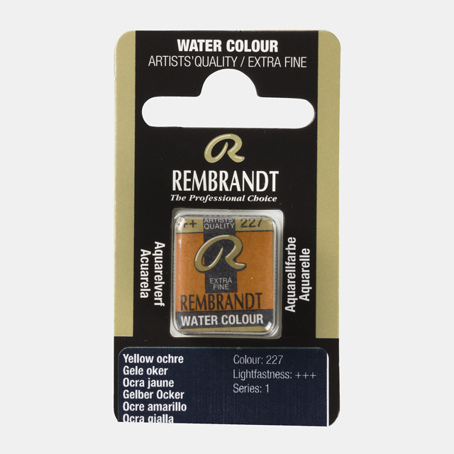 Tinta Aquarela em Pastilha Rembrandt 227 Yellow ochre