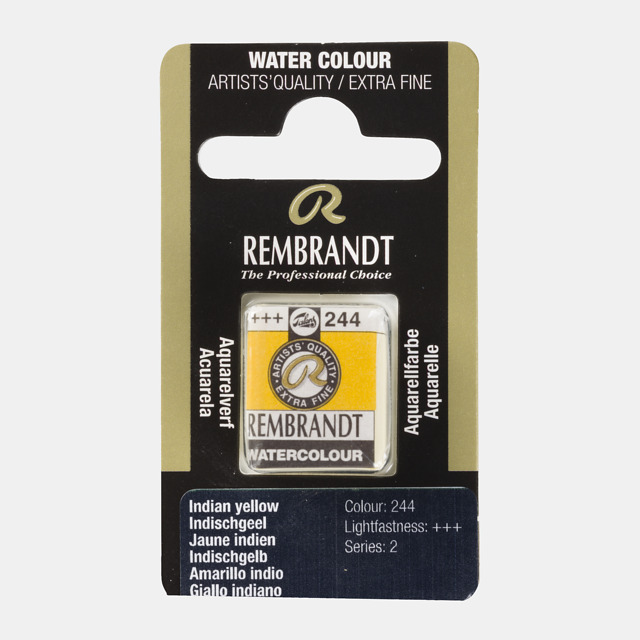 Tinta Aquarela em Pastilha Rembrandt 244 Indian yellow
