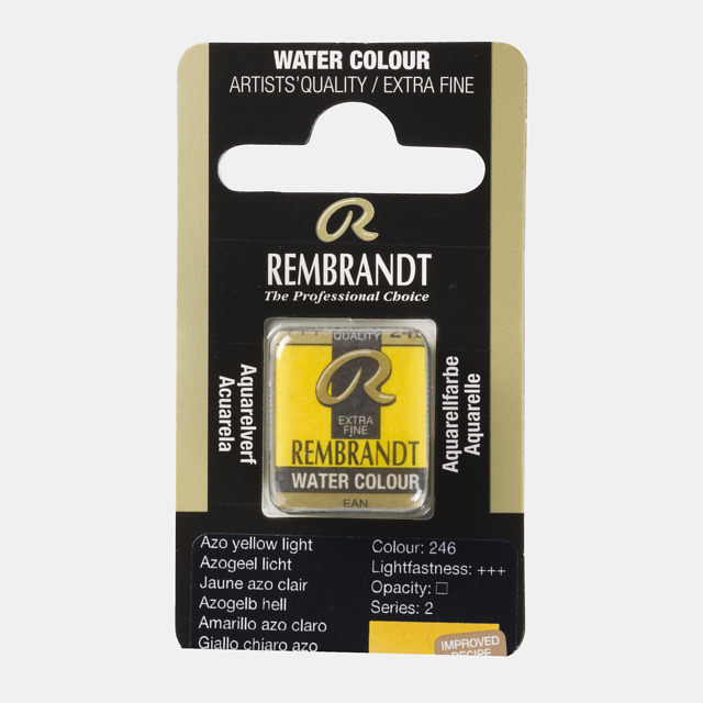 Tinta Aquarela em Pastilha Rembrandt 246 Azo yellow L