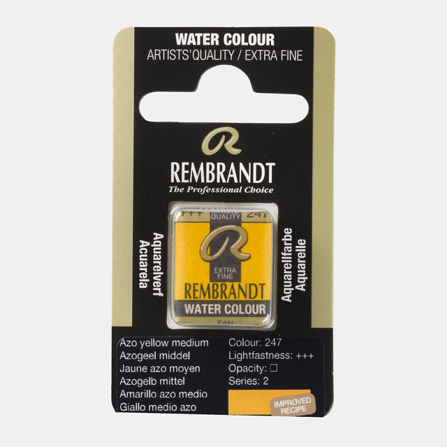 Tinta Aquarela em Pastilha Rembrandt 247 Azo yellow M
