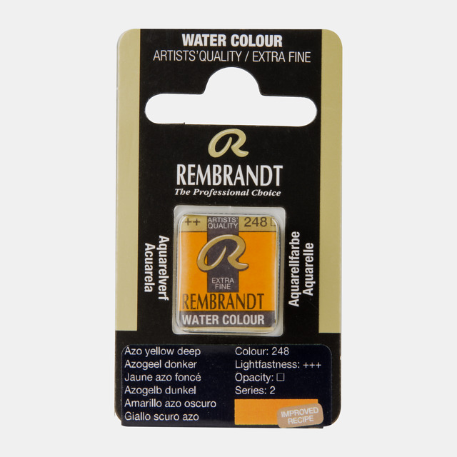 Tinta Aquarela em Pastilha Rembrandt 248 Azo yellow D