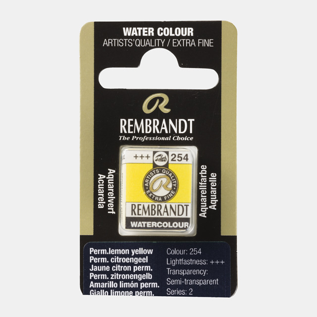 Tinta Aquarela em Pastilha Rembrandt 254 Perm.lemon yellow