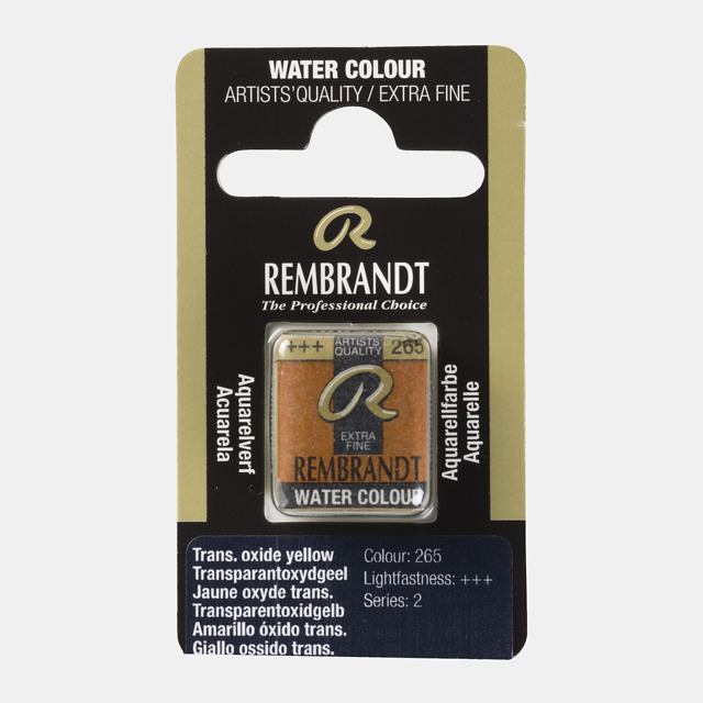 Tinta Aquarela em Pastilha Rembrandt 265 Transp ox yellow