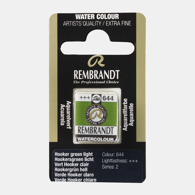 Tinta Aquarela em Pastilha Rembrandt 644 Hooker green L