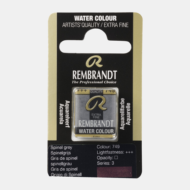 Tinta Aquarela em Pastilha Rembrandt 749 Spinel grey