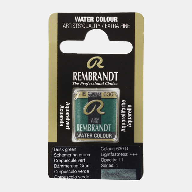 Tinta Aquarela em Pastilha Rembrandt 630 Dusk green