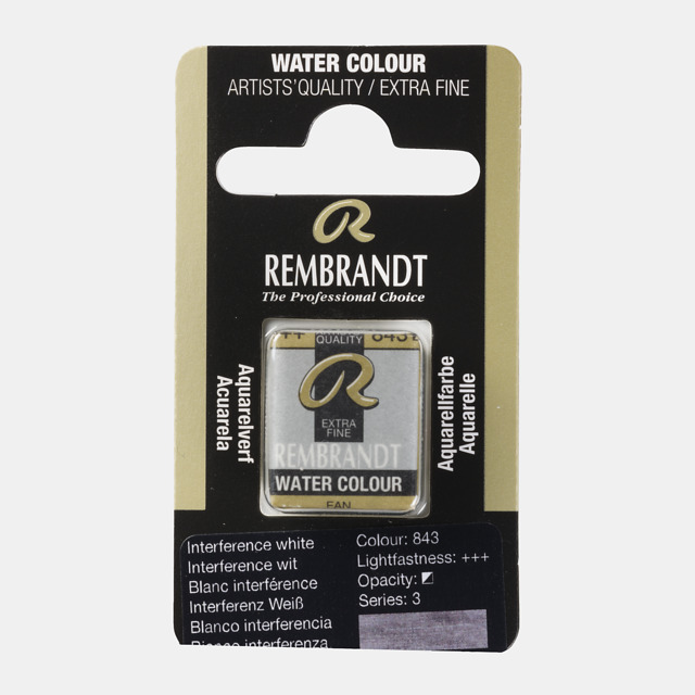 Tinta Aquarela em Pastilha Rembrandt 843 Interference white