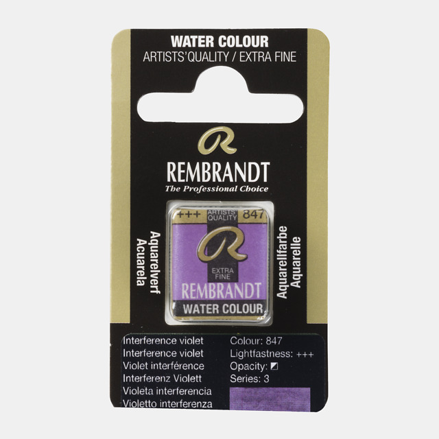 Tinta Aquarela em Pastilha Rembrandt 847 Interference violet