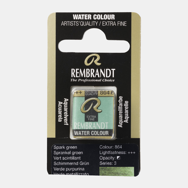 Tinta Aquarela em Pastilha Rembrandt 864 Spark green
