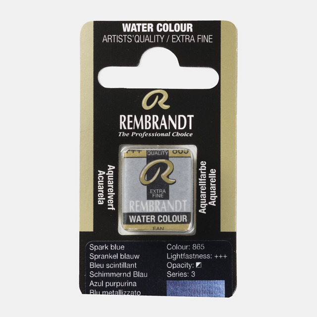 Tinta Aquarela em Pastilha Rembrandt 865 Spark blue
