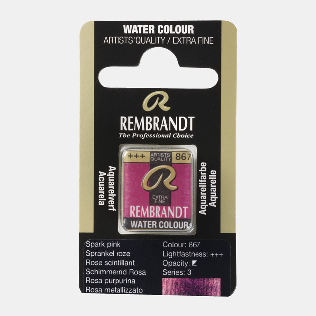 Tinta Aquarela em Pastilha Rembrandt 867 Spark pink