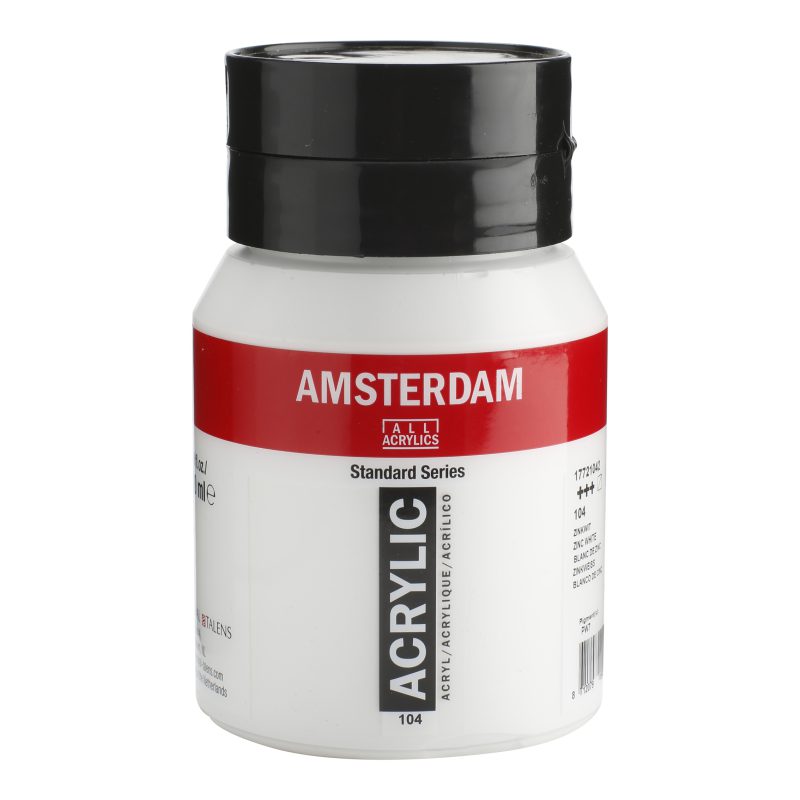 Tinta Acrílica Amsterdam 500ml 104 Zinc white