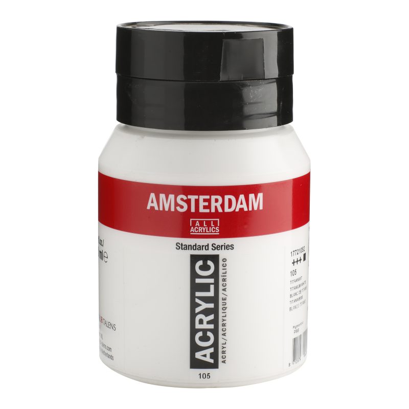 Tinta Acrílica Amsterdam 500ml 105 Titanium white
