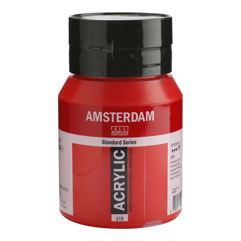 Tinta Acrílica Amsterdam 500ml 315 Pyrrole red