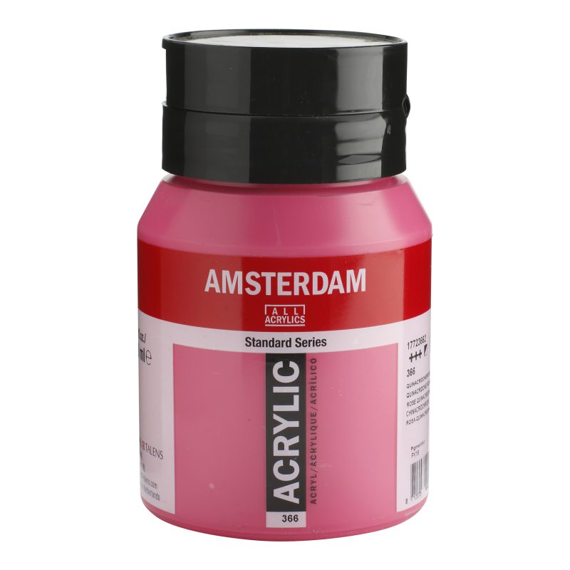 Tinta Acrílica Amsterdam 500ml 366 Quinacridone rose