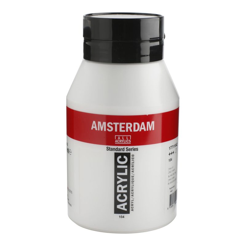 Tinta Acrílica Amsterdam 1 litro 104 Zinc white
