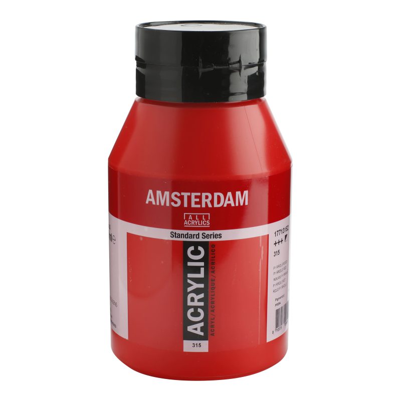 Tinta Acrílica Amsterdam 1 litro 315 Pyrrole red