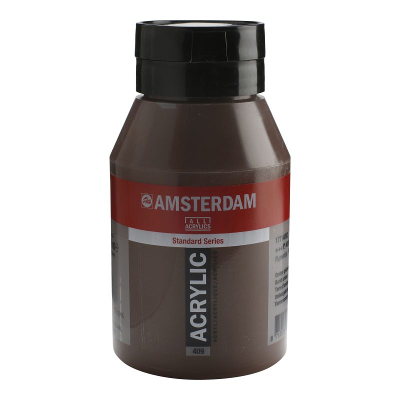 Tinta Acrílica Amsterdam 1 litro 409 Burnt umber