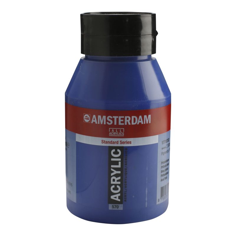 Tinta Acrílica Amsterdam 1 litro 570 Phthalo blue