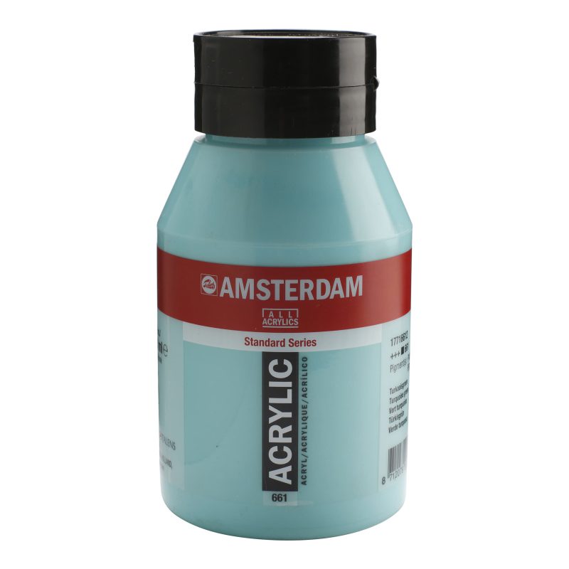 Tinta Acrílica Amsterdam 1 litro 661 Turquoise green