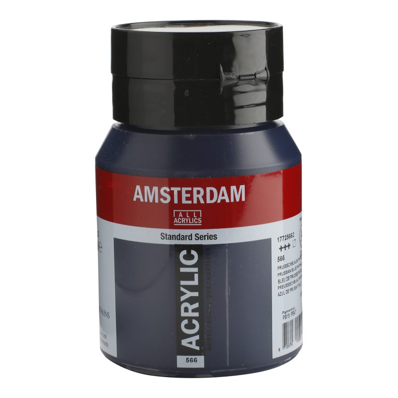 Tinta Acrílica Amsterdam 500ml 566 Prussian blue (phth.)