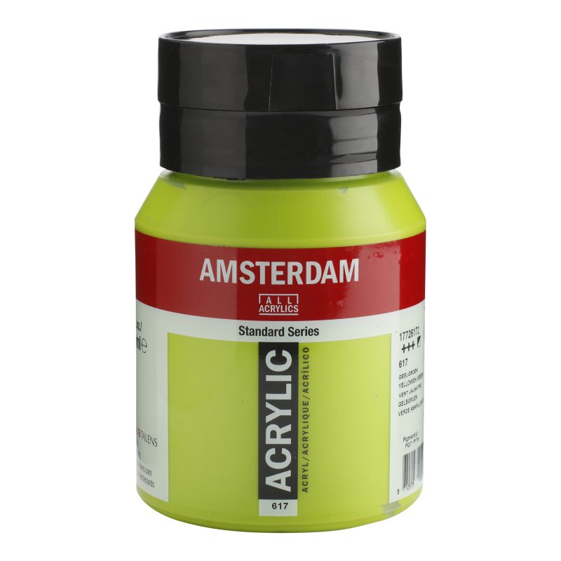 Tinta Acrílica Amsterdam 500ml 617 Yellowish green