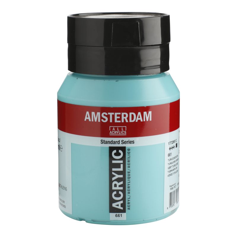 Tinta Acrílica Amsterdam 500ml 661 Turquoise green
