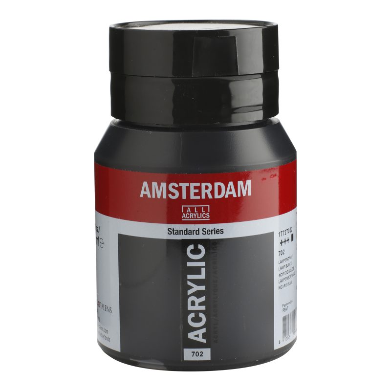 Tinta Acrílica Amsterdam 500ml 702 Lamp black