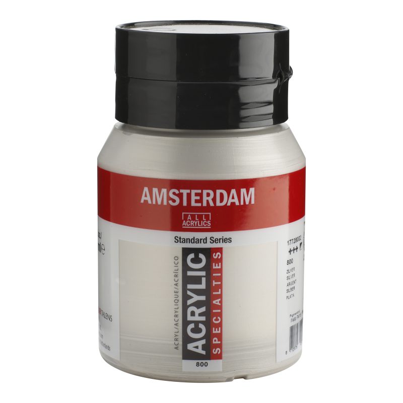 Tinta Acrílica Amsterdam 500ml 800 Silver