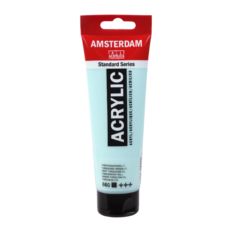 Tinta Acrílica Amsterdam 120ml 660 Turquoise green light